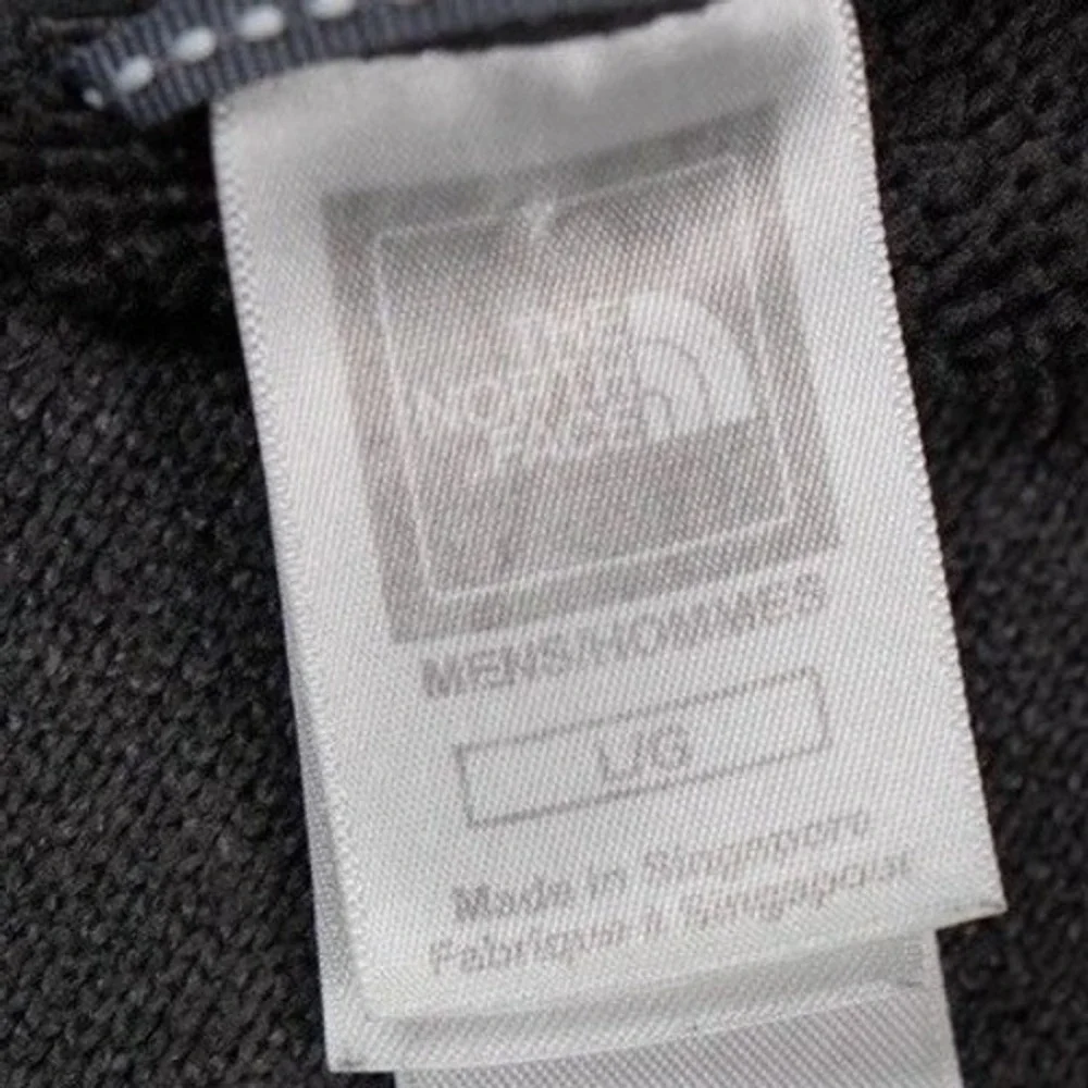 VTG The North Face Fleece Pullover Mens L Black Quarter‎ Zip Gorpcore Tonal Logo